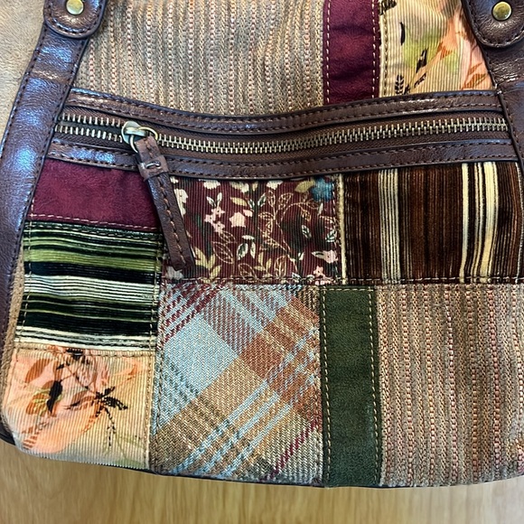 Relic vintage shoulder bag. Suede and canvas - Picture 5 of 10